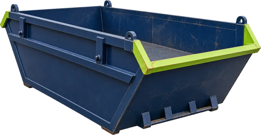 Dark navy and lime 12 yard skip
